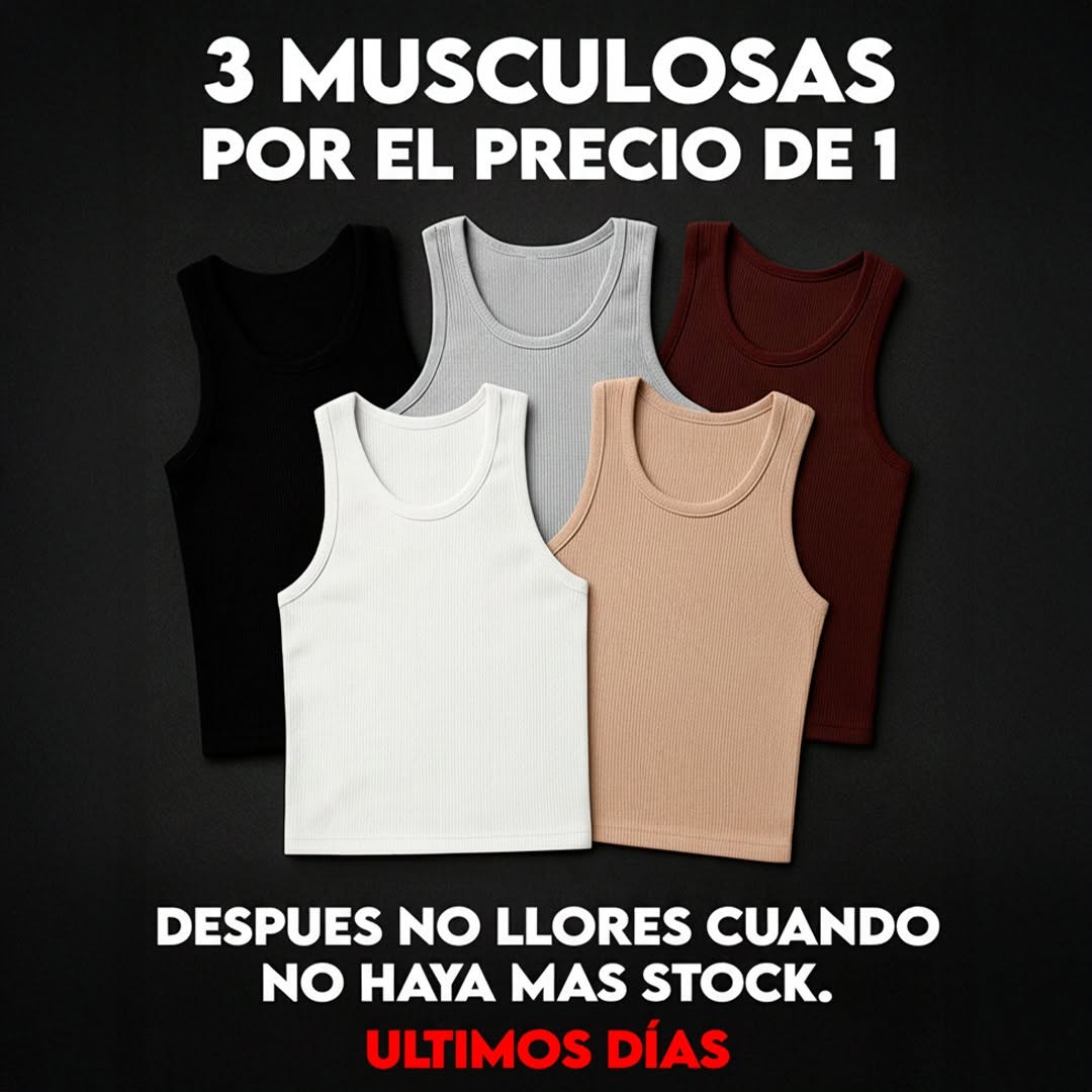 Combo 3x1 Musculosas Suaves y Transpirables | Tienda Gazzele